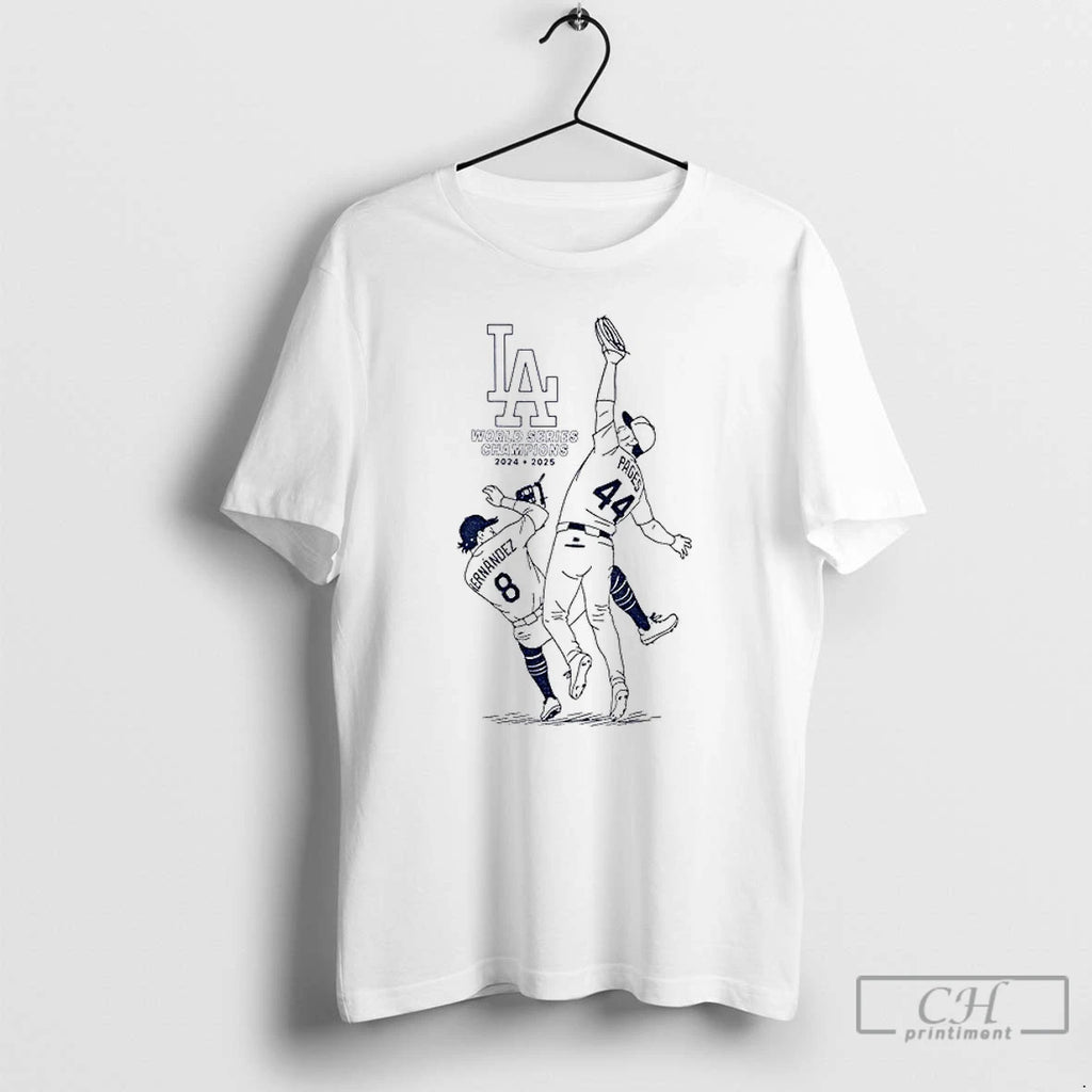 Classic 2025 World Series Champions La Pages And Hernandez Catch T-Shirts, Hoodie, Sweatshirt | InkNestWear.com