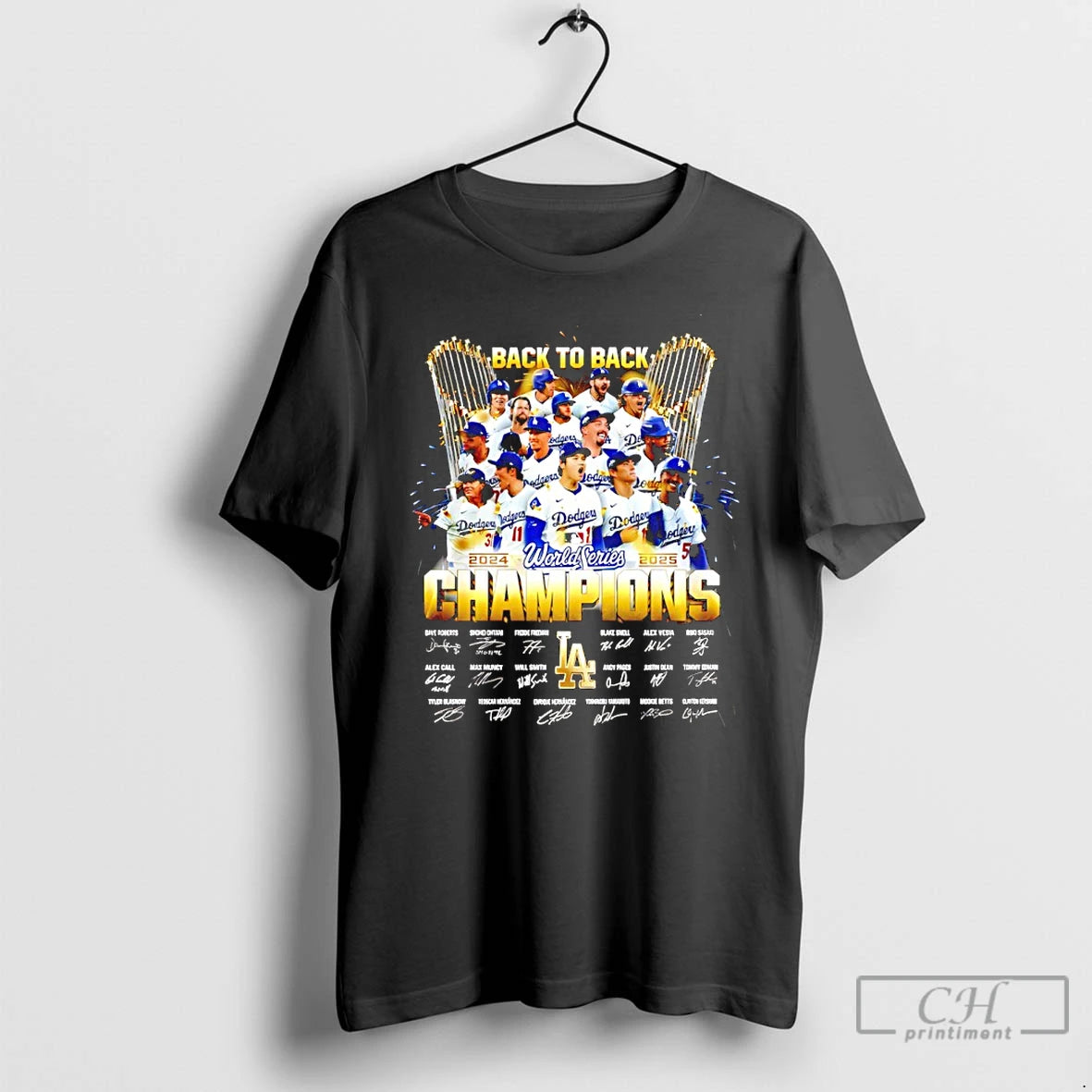 Classic 2025 World Series Champions Los Angeles Dodgers Back2back Signatures T Shirts Hoodie, Sweatshirt | InkNestWear.com