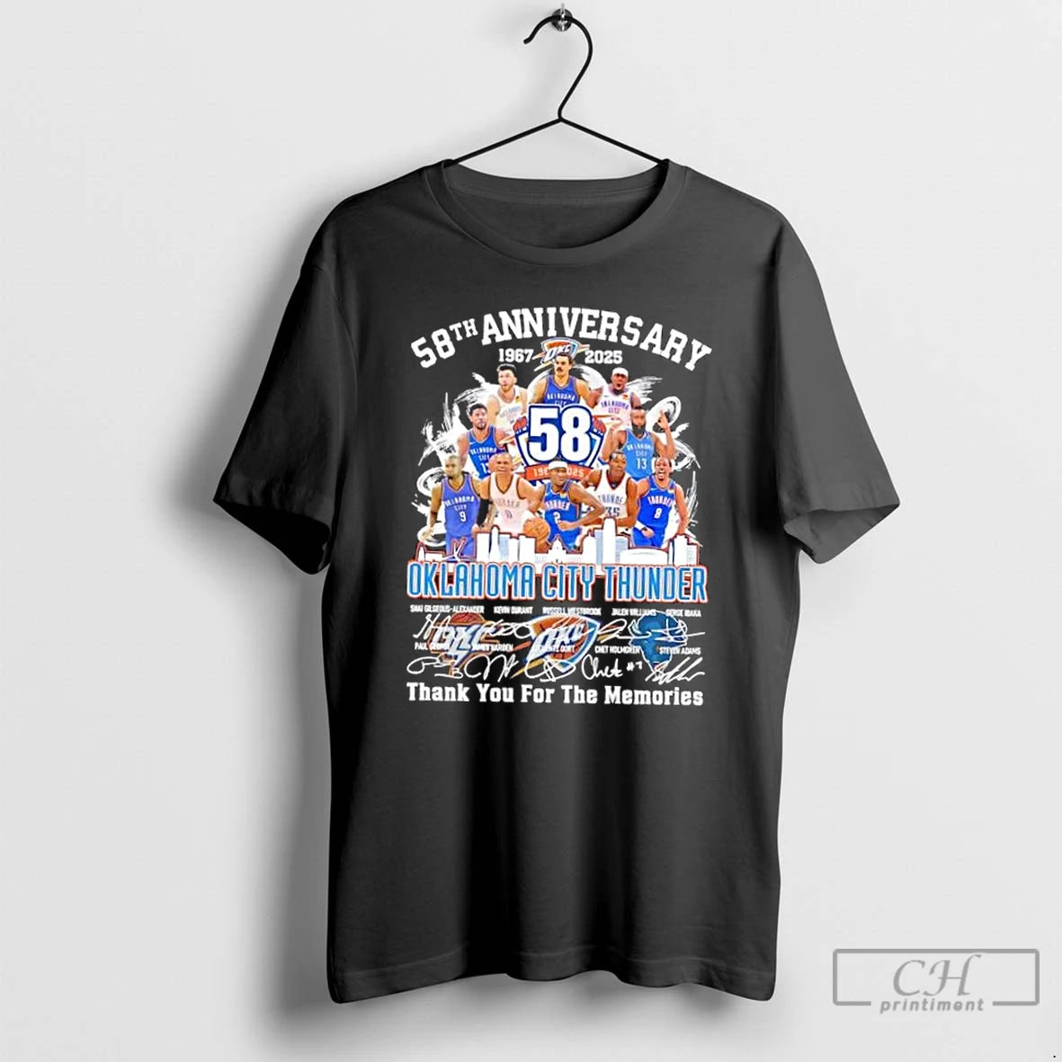 Classic 58th Anniversary 1967 2025 Oklahoma City Thunder Legends Thank You For The Memories