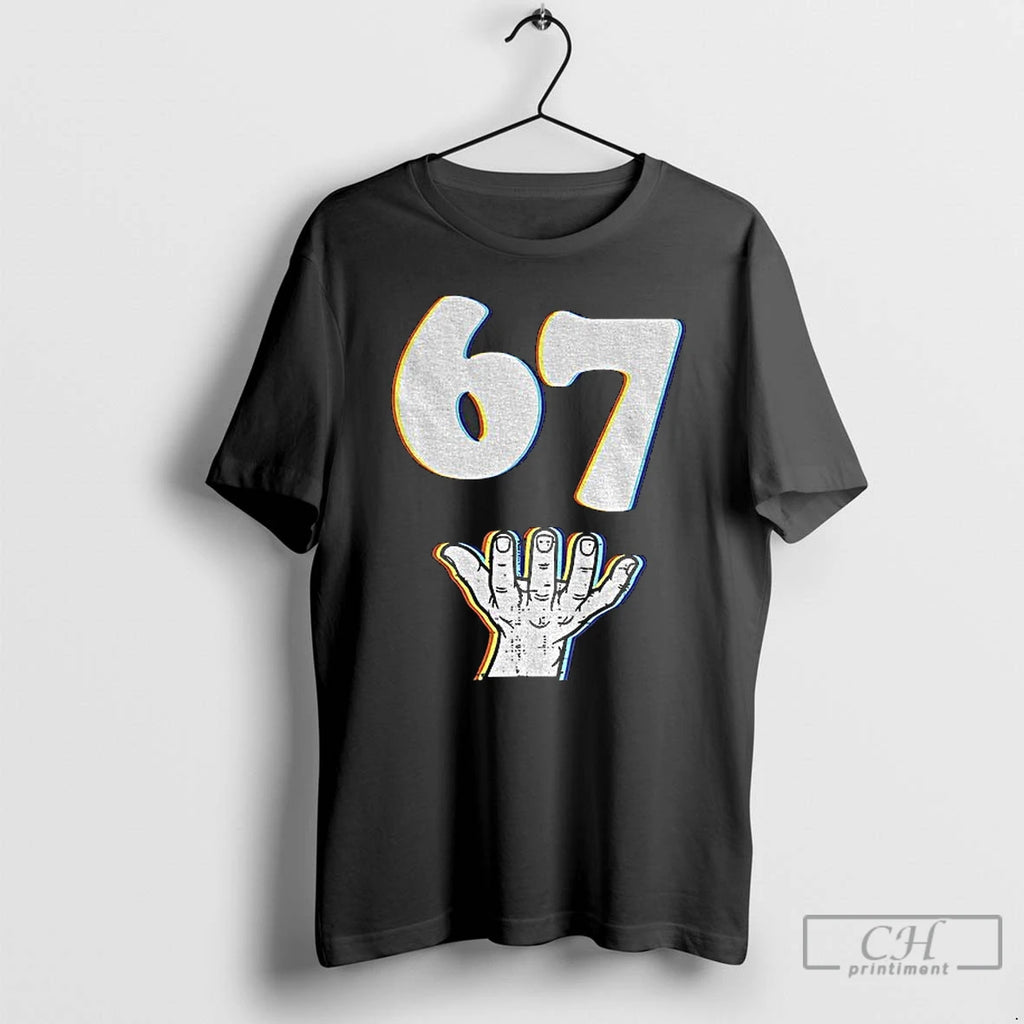 Classic 67 Six Seven Hand Meme Funny Viral T-Shirts, Hoodie, Sweatshirt | InkNestWear.com