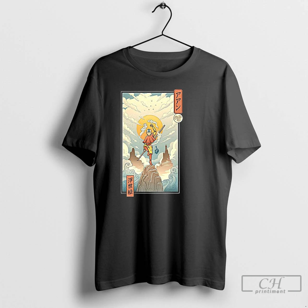 Classic Aang Air Nomad Avatar The Last Airbender Eternal Ukiyo E T-Shirts, Hoodie, Sweatshirt | InkNestWear.com