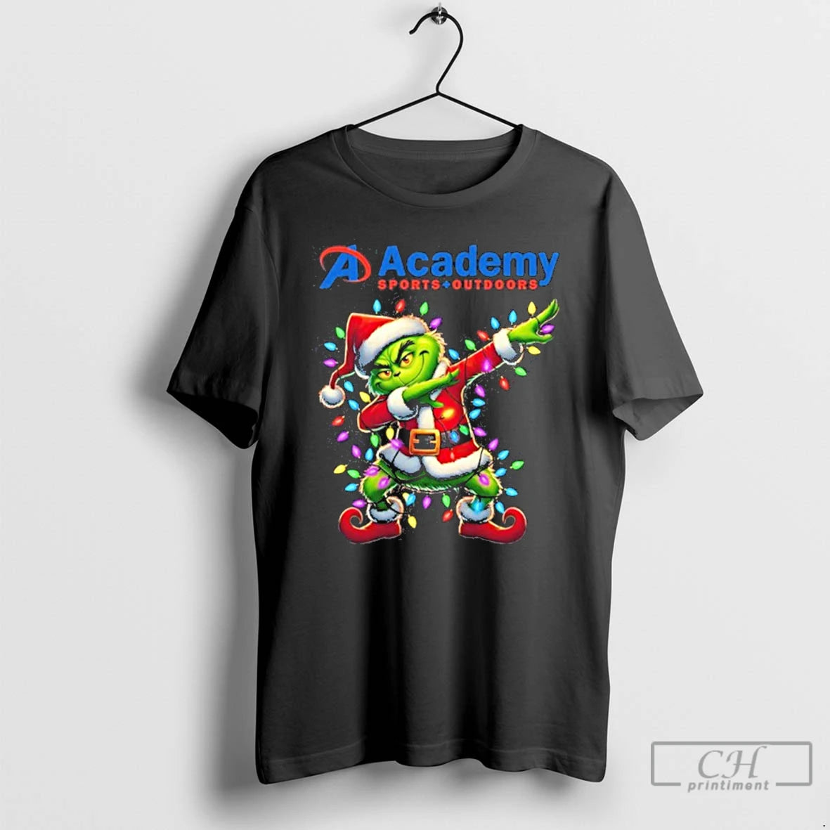 Classic Academy Logo X Grinch Dabbing Light Christmas T Shirts Hoodie, Sweatshirt | InkNestWear.com
