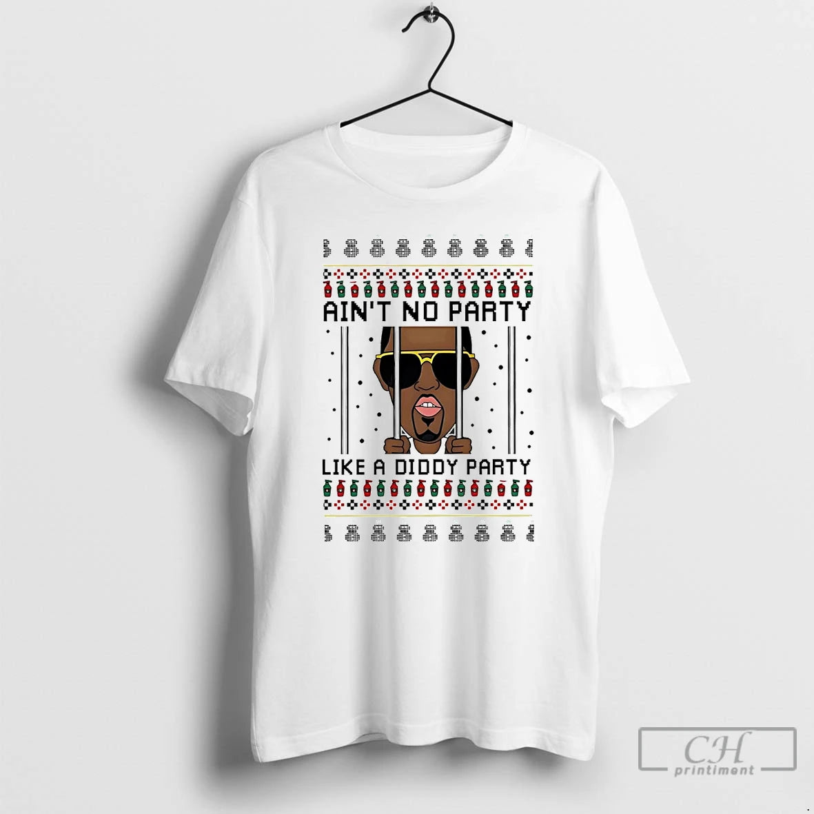Classic Aint No Party Like A Diddy Jail Party Ugly Christmas T Shirts Hoodie, Sweatshirt | InkNestWear.com