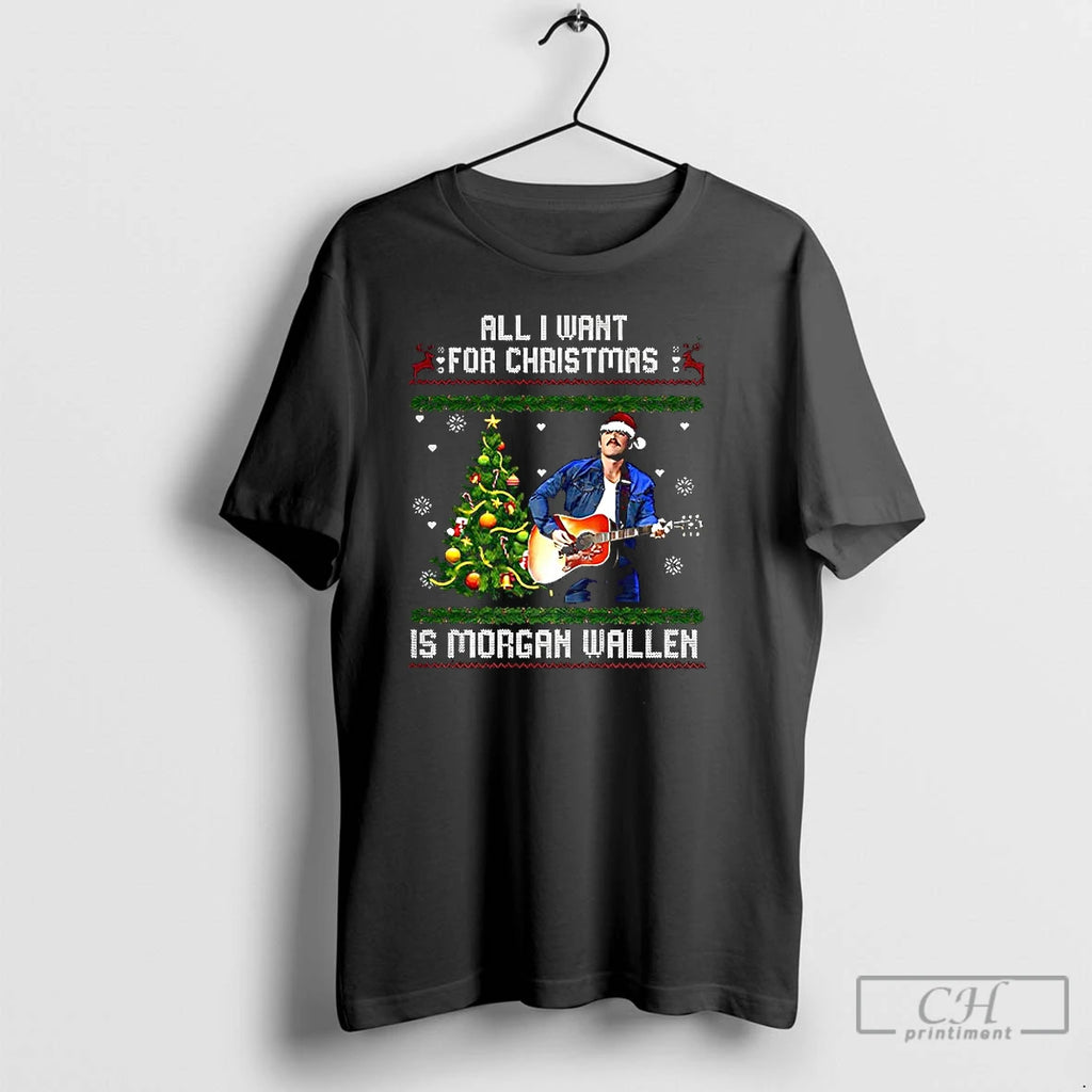 Classic All I Want For Christmas Is Morgan Country Music T Shirts Hoodie, Sweatshirt | InkNestWear.com