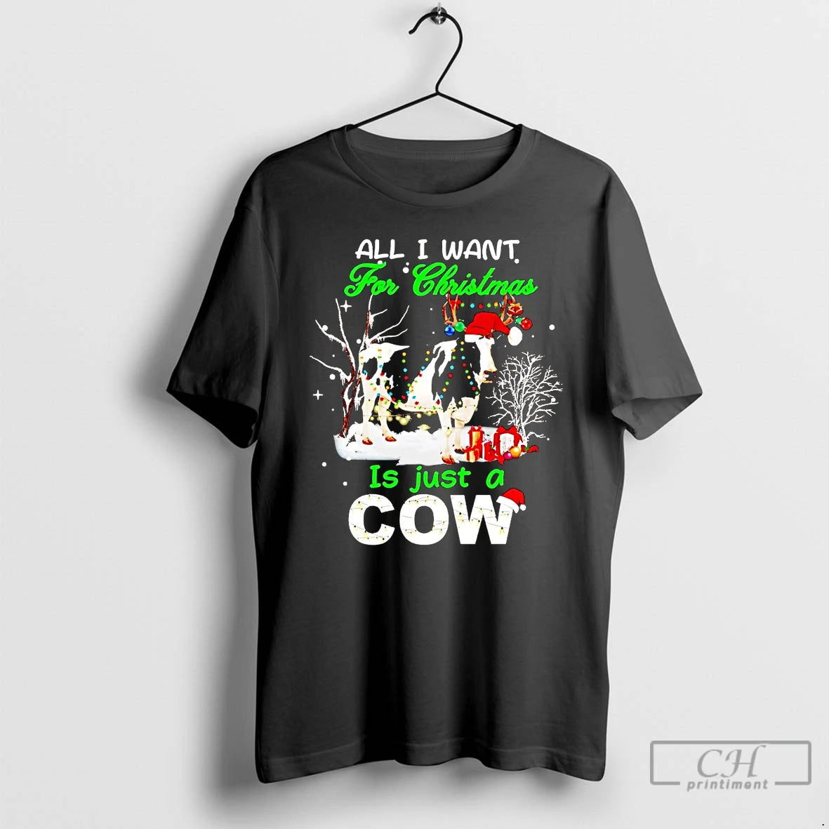 Classic All I Want For Christmas Is Just A Cow T-Shirts, Hoodie, Sweatshirt | InkNestWear.com