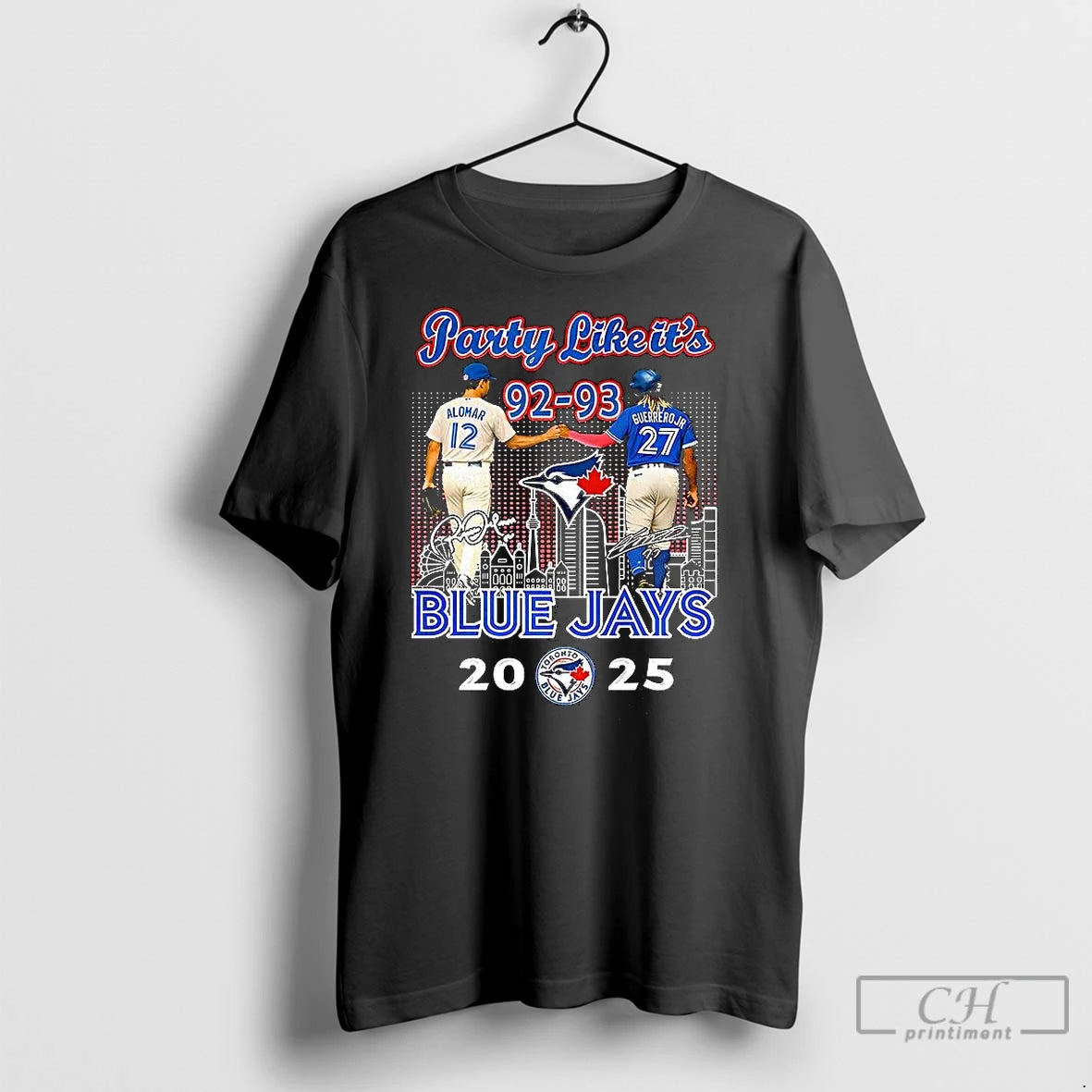 Classic Alomar And Guerrero Jr Toronto Blue Jays Mlb 2025 Party Like Its 92 93 T-Shirts, Hoodie, Sweatshirt | InkNestWear.com