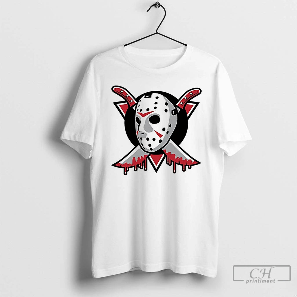 Classic Anaheim Ducks X Jason Voorhees Logo Halloween T Shirts Hoodie, Sweatshirt | InkNestWear.com