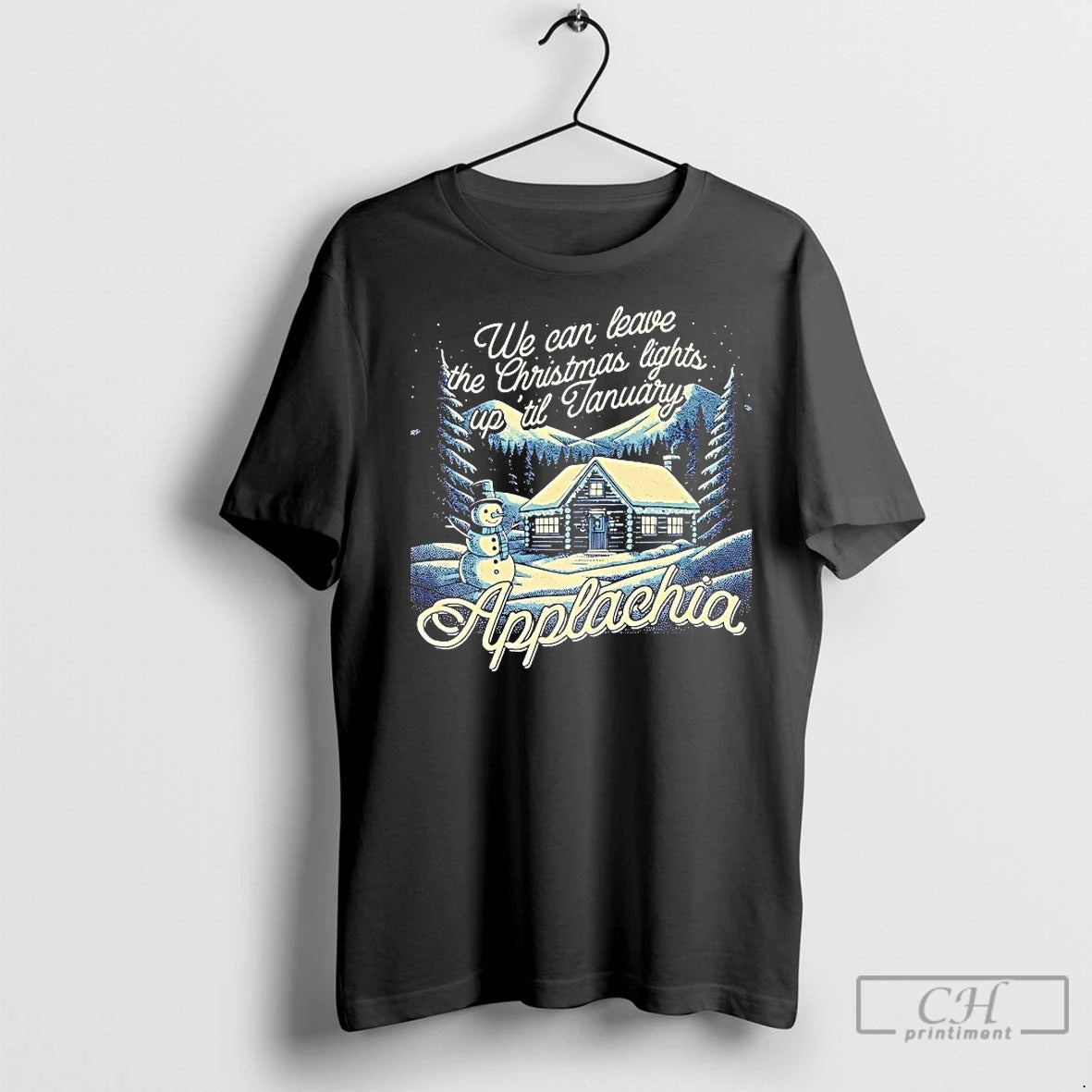 Classic Appalachia We Can Leave The Christmas Lights Up Til January T-Shirts, Hoodie, Sweatshirt | InkNestWear.com