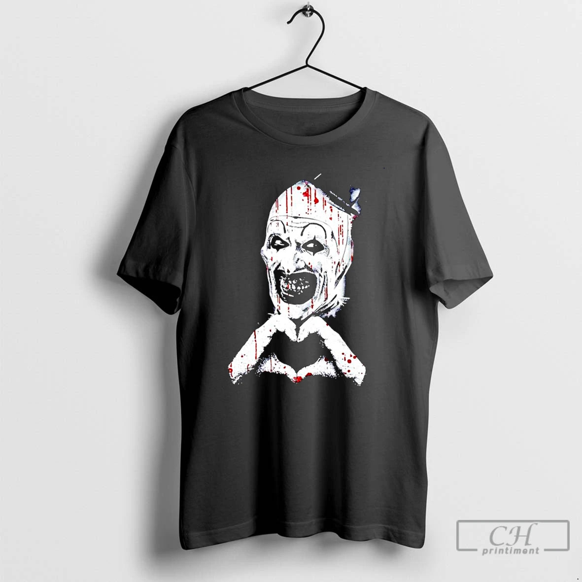 Classic Art The Clown Creepy Heart Hands Graphic T Shirts Hoodie, Sweatshirt | InkNestWear.com