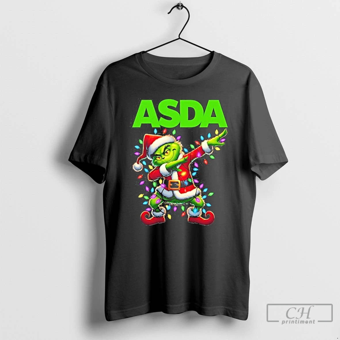 Classic Asda Logo X Grinch Dabbing Light Christmas T Shirts Hoodie, Sweatshirt | InkNestWear.com