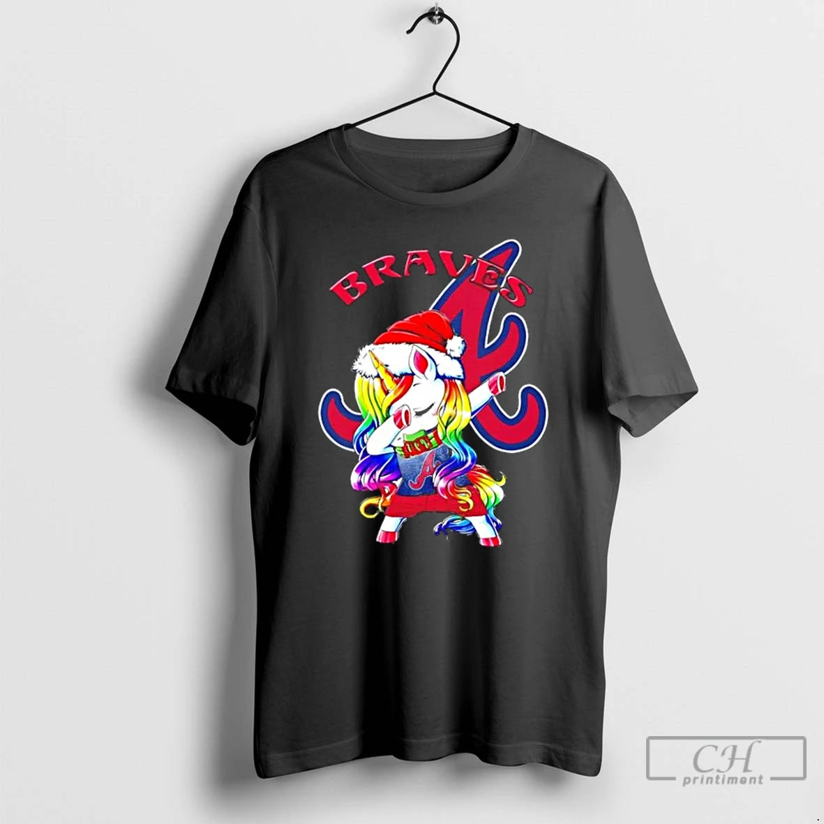 Classic Atlanta Braves X Unicorn Santa Hat Dabbing Merry Christmas T Shirts Hoodie, Sweatshirt | InkNestWear.com
