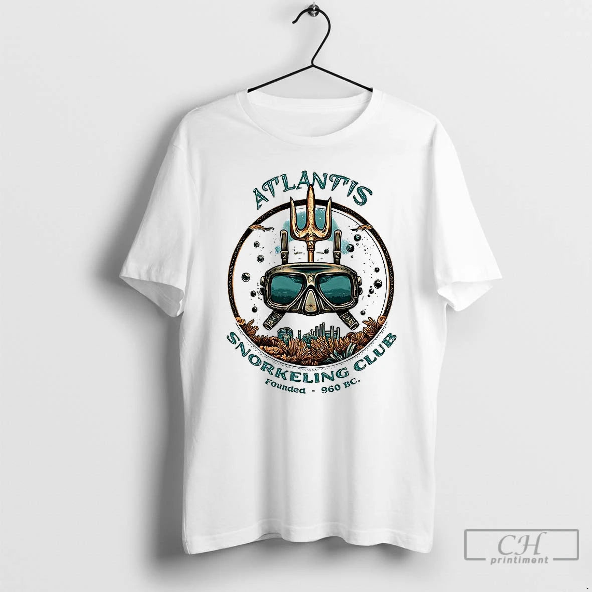 Classic Atlantis Snorkeling Club Founded 960 Bc Logo T-Shirts, Hoodie, Sweatshirt | InkNestWear.com