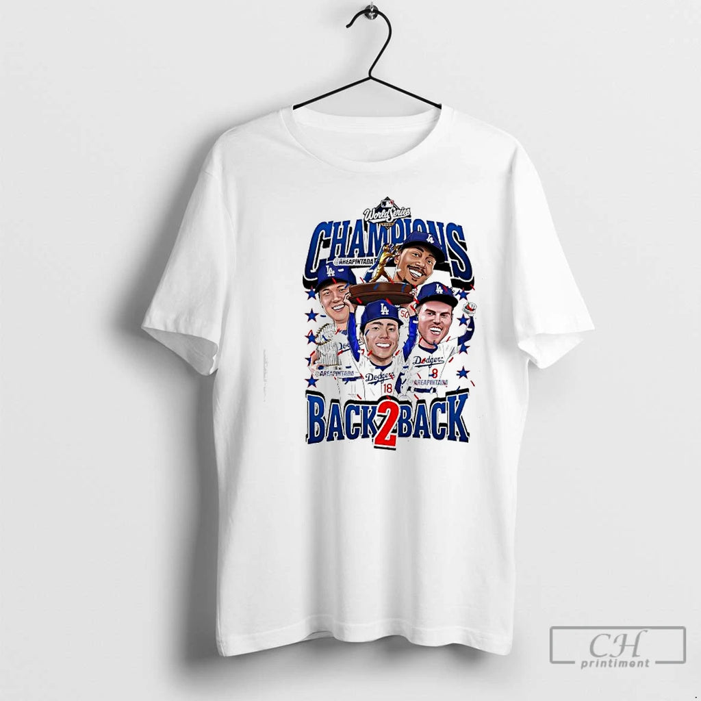 Classic Back2back Los Angeles Dodgers Mlb World Series Champions Cartoon Players T-Shirts, Hoodie, Sweatshirt