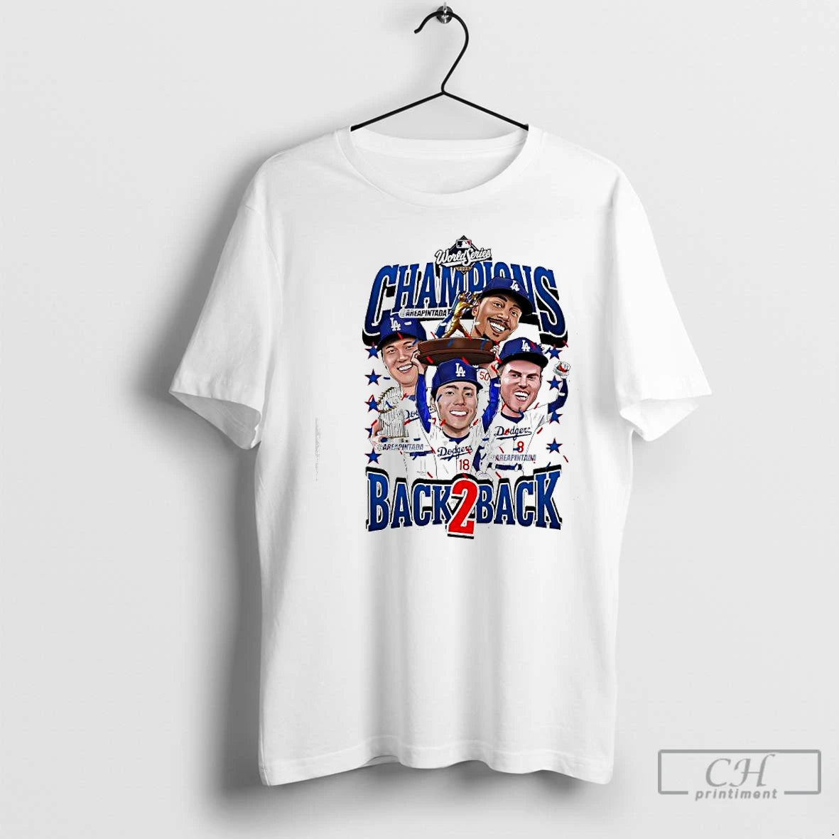 Classic Back2back Los Angeles Dodgers Mlb World Series Champions Cartoon Players T-Shirts, Hoodie, Sweatshirt