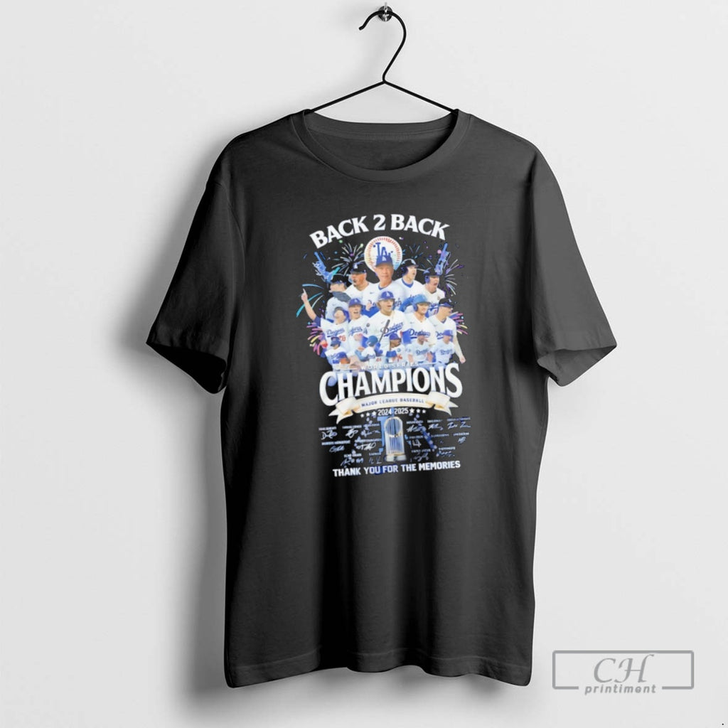 Classic Back To Back Los Angeles Dodgers 2025 World Series Champions Thank You For The T-Shirts, Hoodie, Sweatshirt