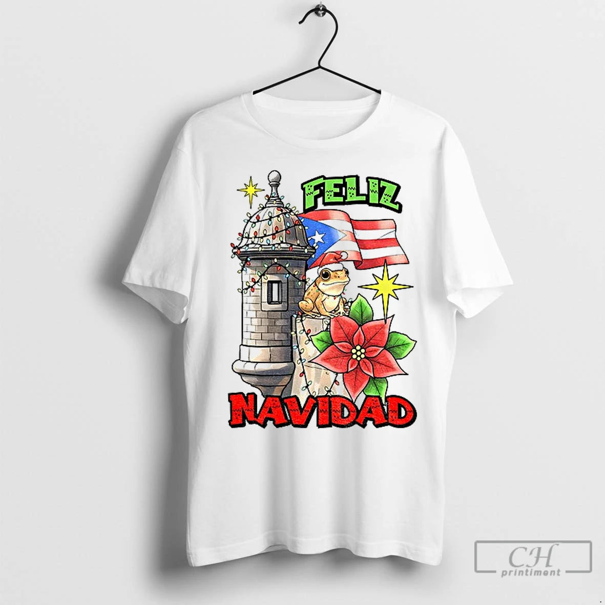 Classic Bad Bunny Feliz Navidad Puerto Rican Flag Merry T-Shirts, Hoodie, Sweatshirt