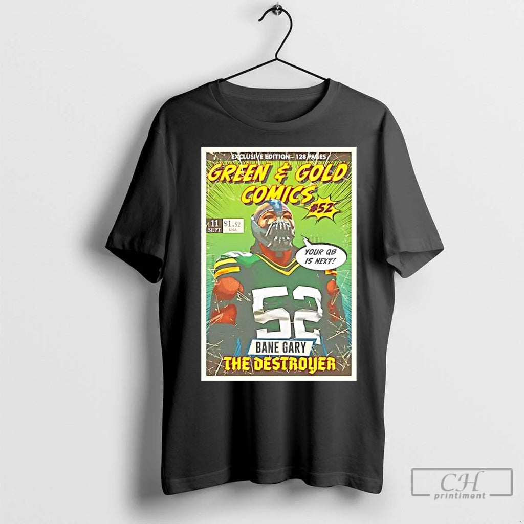 Classic Bane Gary The Destroyer Green And Gold Comics Green Bay Packers T-Shirts, Hoodie, Sweatshirt | InkNestWear.com