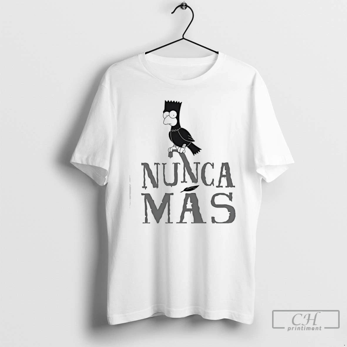 Classic Bart Simpson Crow Nunca Mas Spanish Text T Shirts Hoodie, Sweatshirt | InkNestWear.com