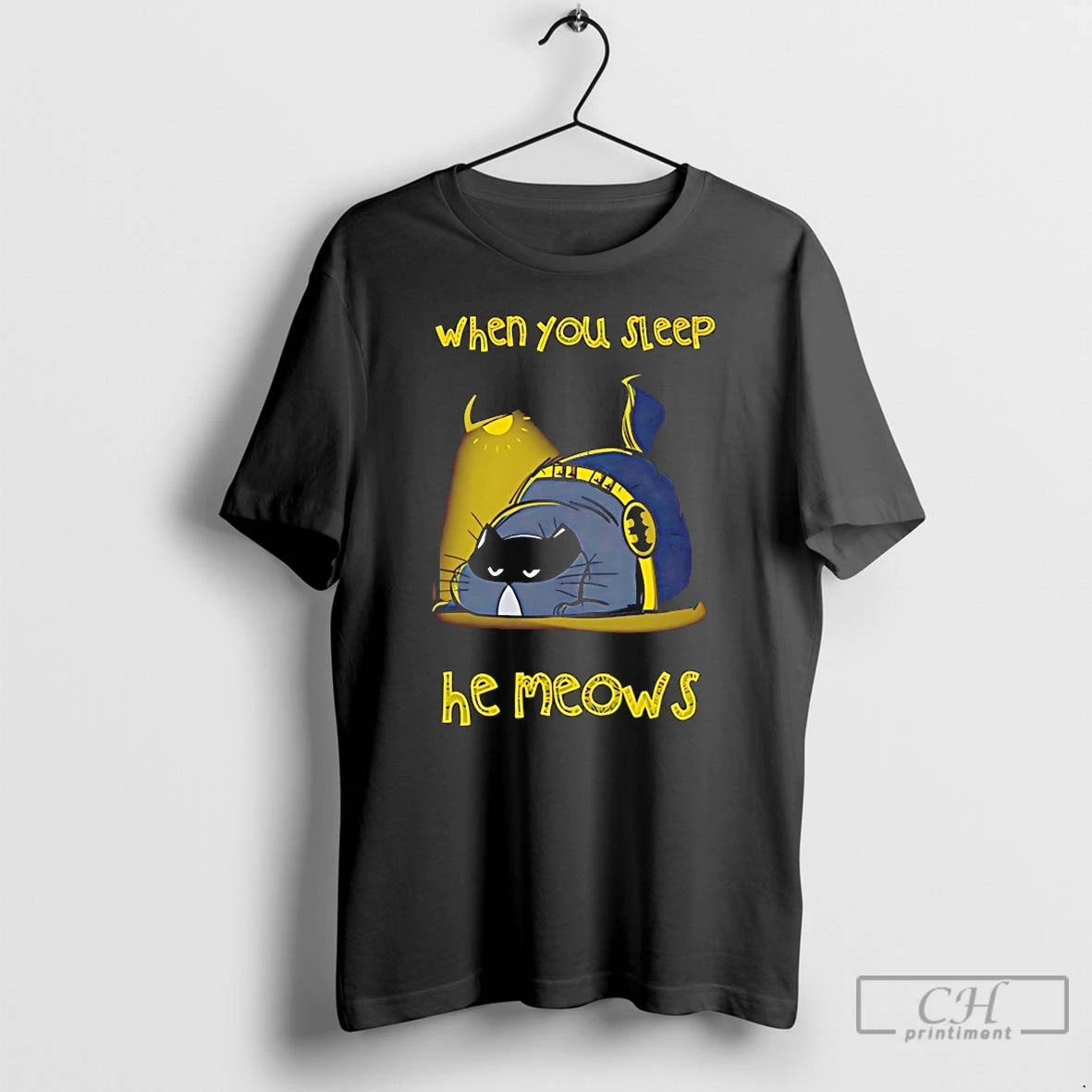 Classic Batcat When You Sleep He Meows T Shirts Hoodie, Sweatshirt | InkNestWear.com