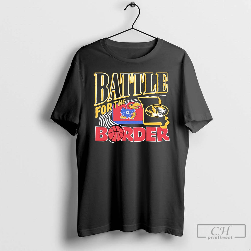 Classic Battle For The Border Ku Vs Mizzou Basketball 2025 T-Shirts, Hoodie, Sweatshirt | InkNestWear.com