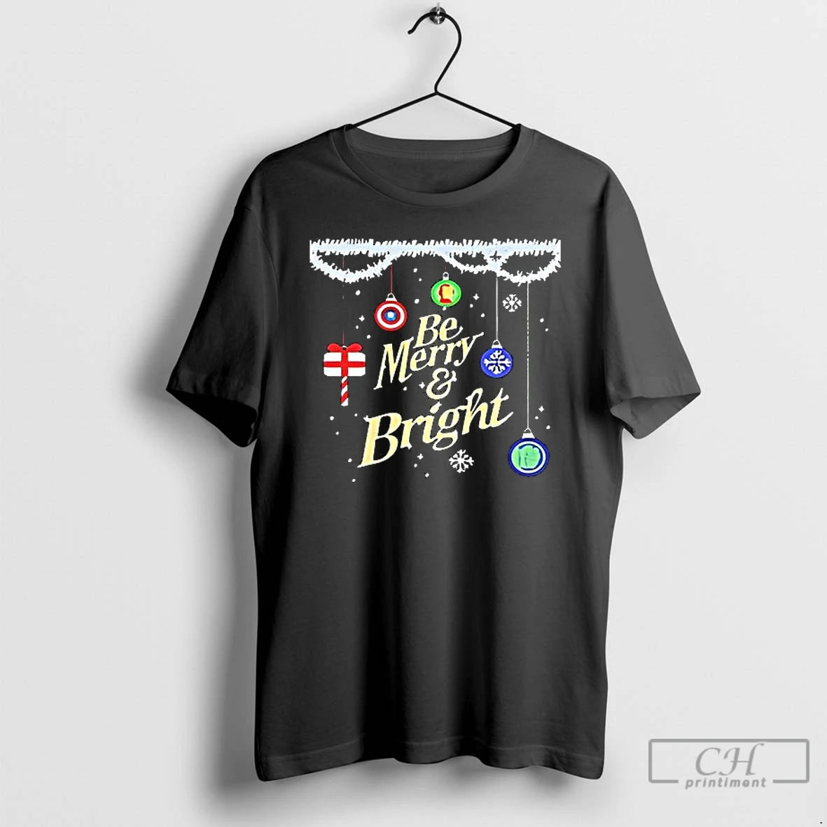 Classic Be Merry And Bright Holiday Christmas T Shirts Hoodie, Sweatshirt | InkNestWear.com