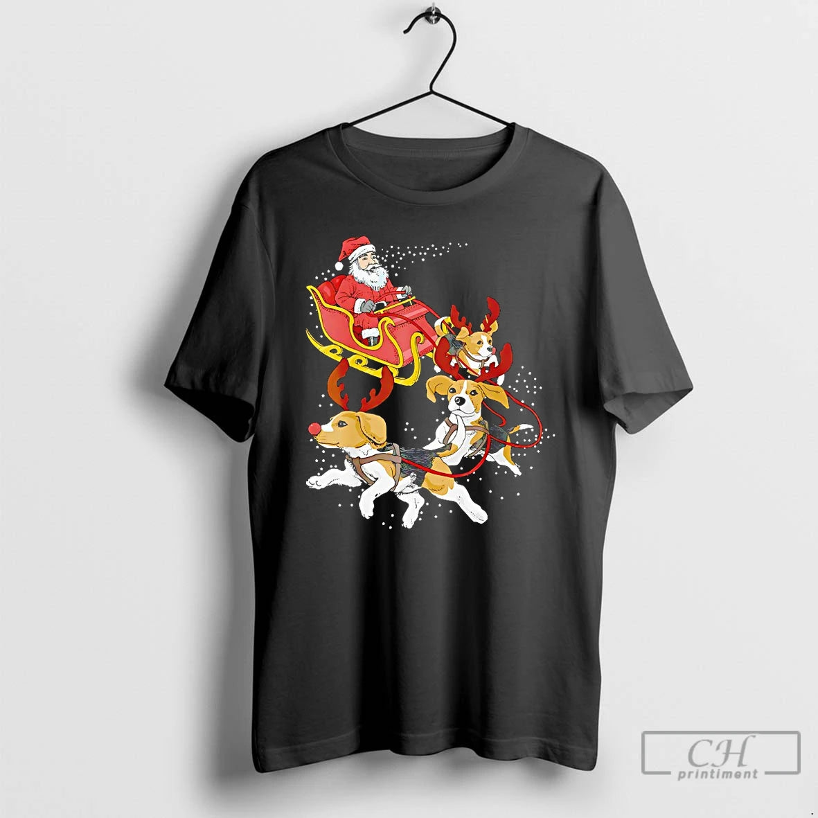 Classic Beagle Christmas Sleigh T Shirts Hoodie, Sweatshirt | InkNestWear.com