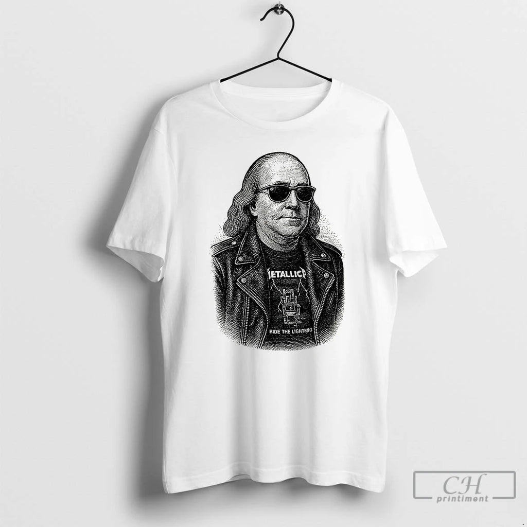 Classic Ben Franklin Ride The Lightning T Shirts Hoodie, Sweatshirt | InkNestWear.com