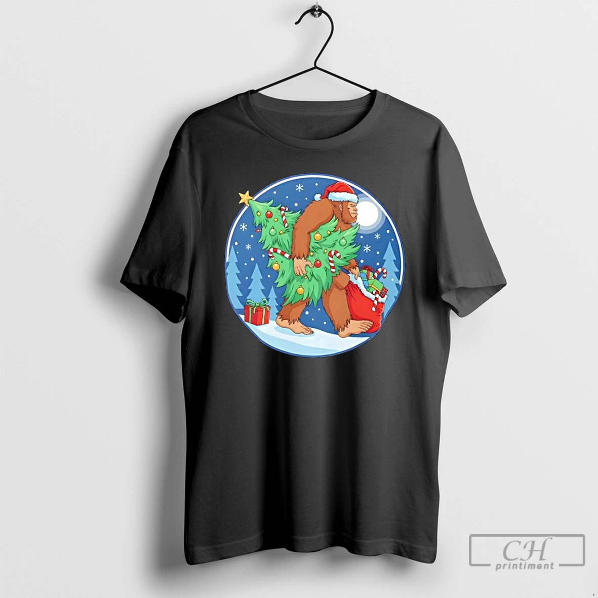 Classic Bigfoot Christmas Sasquatch Santa Holiday T-Shirts, Hoodie, Sweatshirt | InkNestWear.com