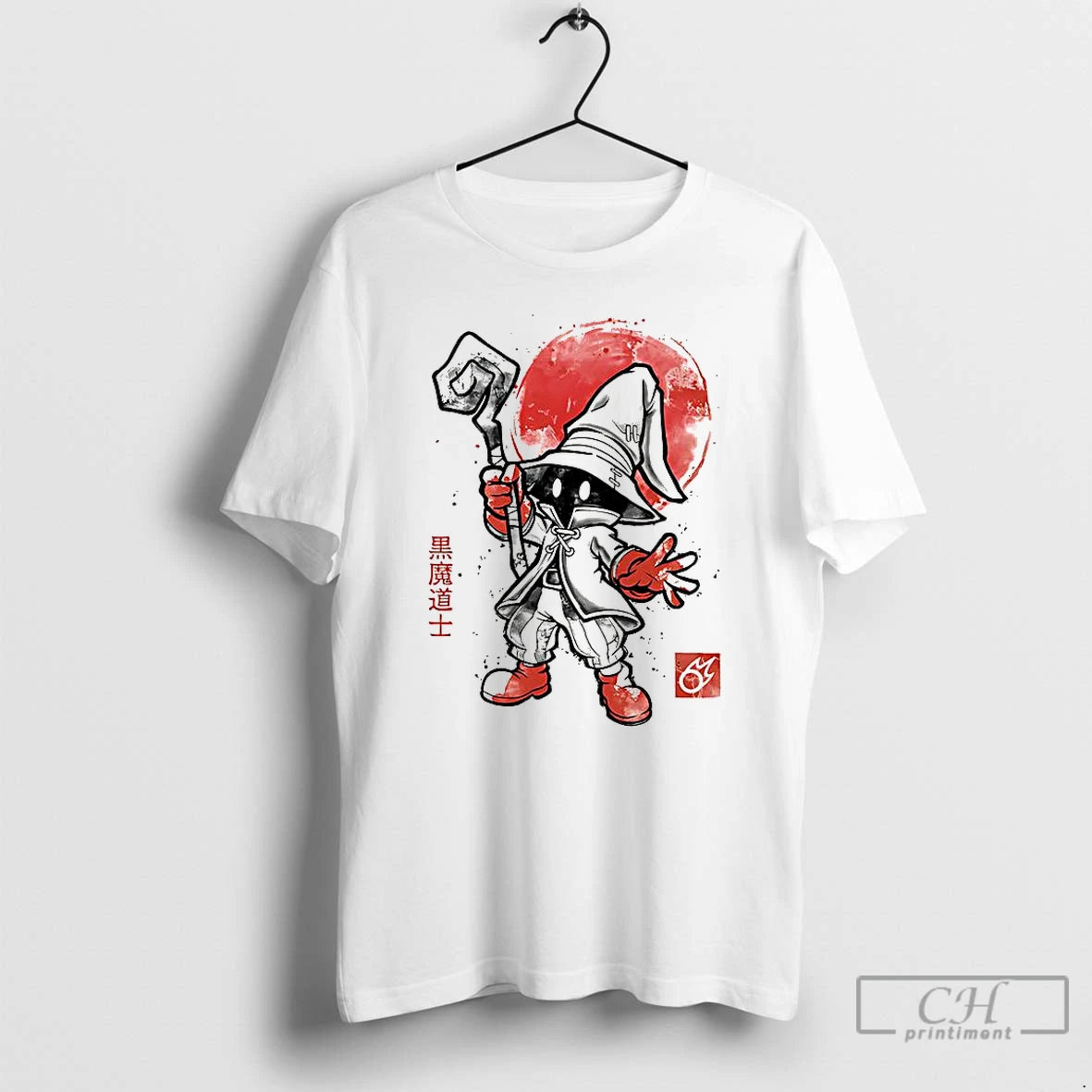 Classic Black Mage Sumi E Video Game T-Shirts, Hoodie, Sweatshirt | InkNestWear.com
