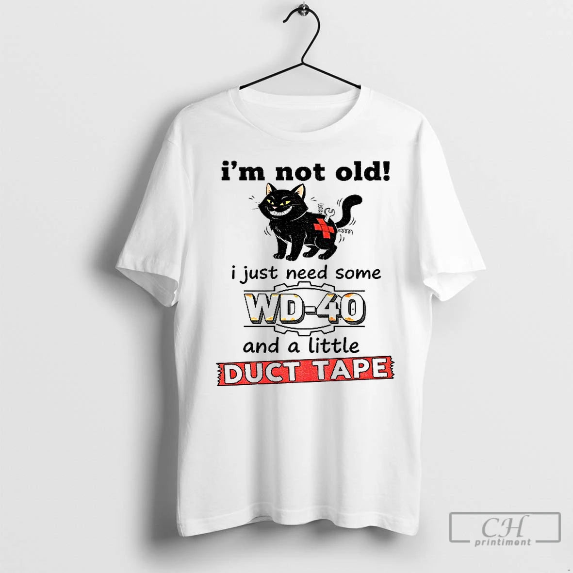 Classic Black Cat Im Noot Old I Just Need Some Wd 40 Little T-Shirts, Hoodie, Sweatshirt