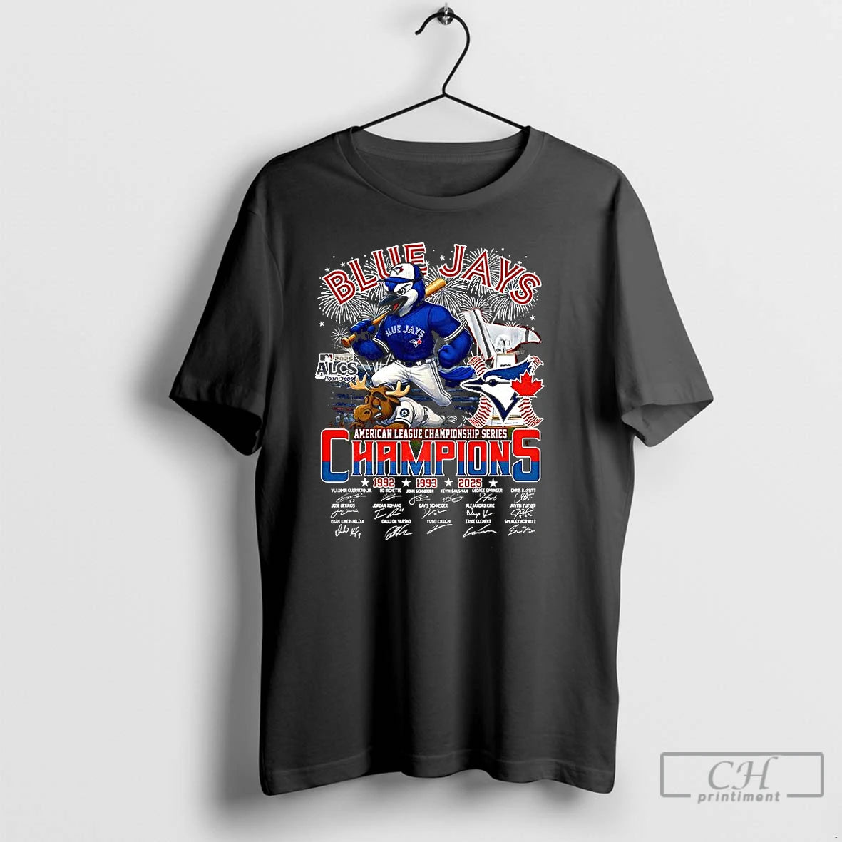 Classic Blue Jays Beat Mariners Alcs World Series 2025 Champions Player Signature T Shirts Hoodie, Sweatshirt