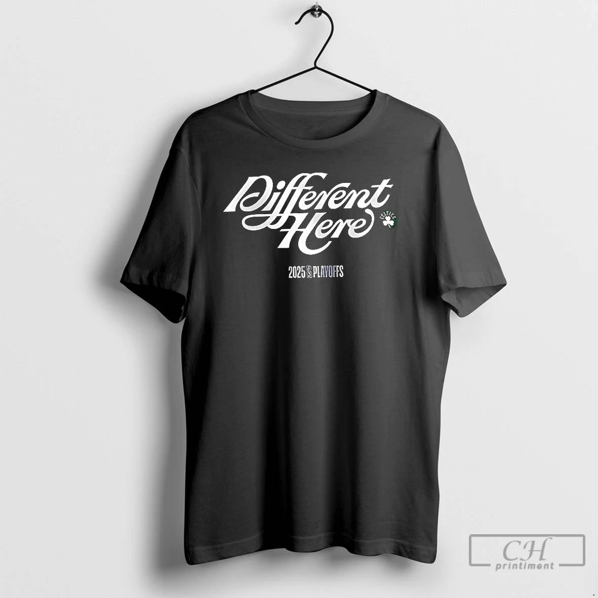 Classic Boston Celtics Nba Playoffs 2025 Different Here T Shirts Hoodie, Sweatshirt | InkNestWear.com