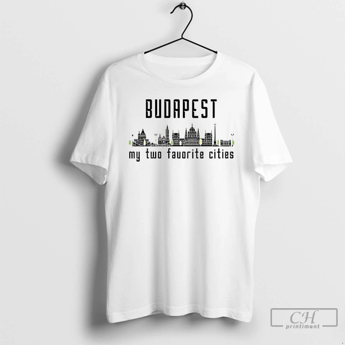 Classic Budapest My Two Favorite Cities Skyline T-Shirts, Hoodie, Sweatshirt | InkNestWear.com