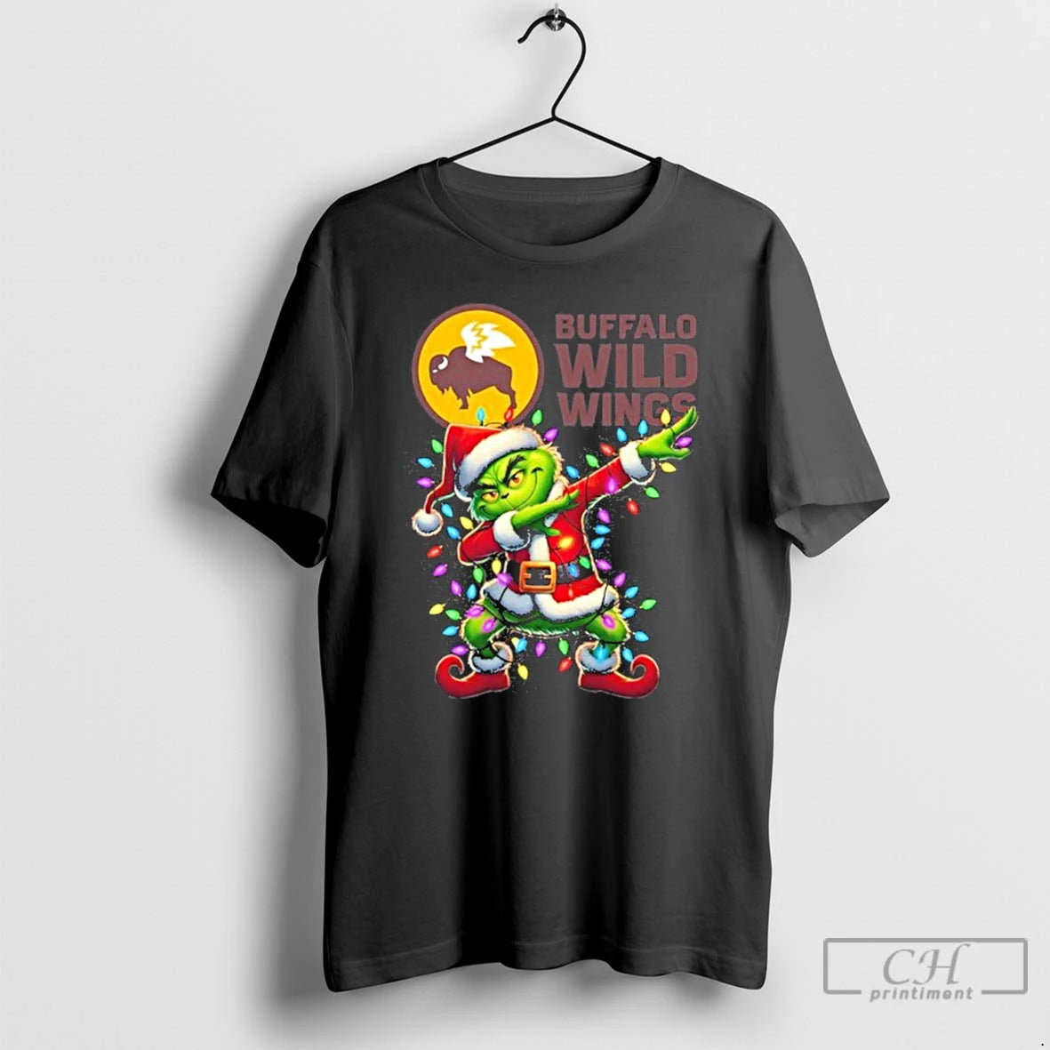 Classic Buffalo Wild Wings Logo X Grinch Dabbing Light Christmas T Shirts Hoodie, Sweatshirt | InkNestWear.com