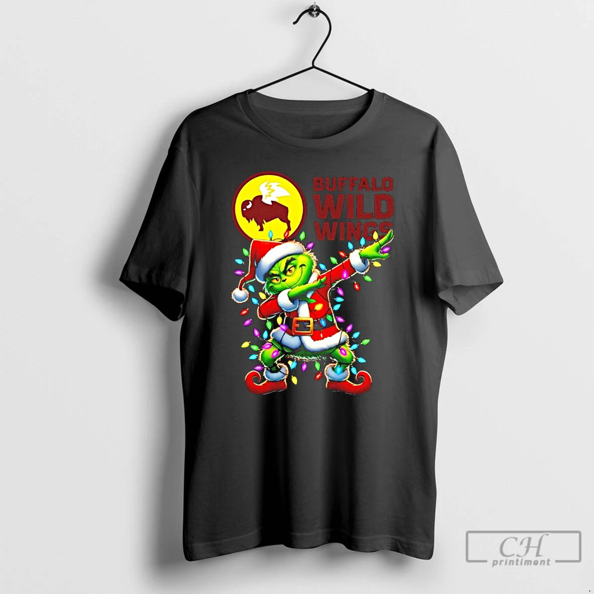 Classic Buffalo Wild Wings X Grinch Dabbing Christmas 2025 T Shirts Hoodie, Sweatshirt | InkNestWear.com