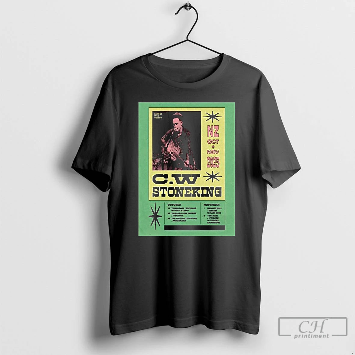 Classic C W Stoneking New Zealand October And November 2025 Tour Long Sleve T Shirts Hoodie, Sweatshirt | InkNestWear.com