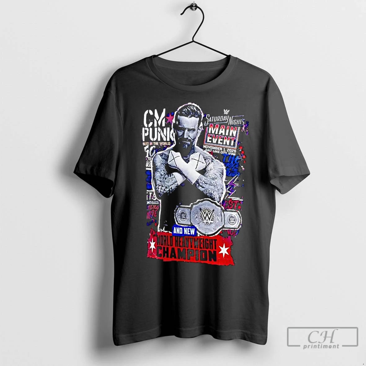 Classic Cm Punk Saturday Nights Main Event Winner Graphic T-Shirts, Hoodie, Sweatshirt | InkNestWear.com
