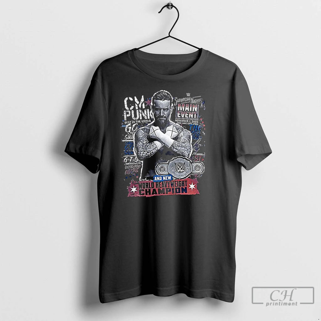 Classic Cm Punk And New World Heavyweight Champion T-Shirts, Hoodie, Sweatshirt | InkNestWear.com
