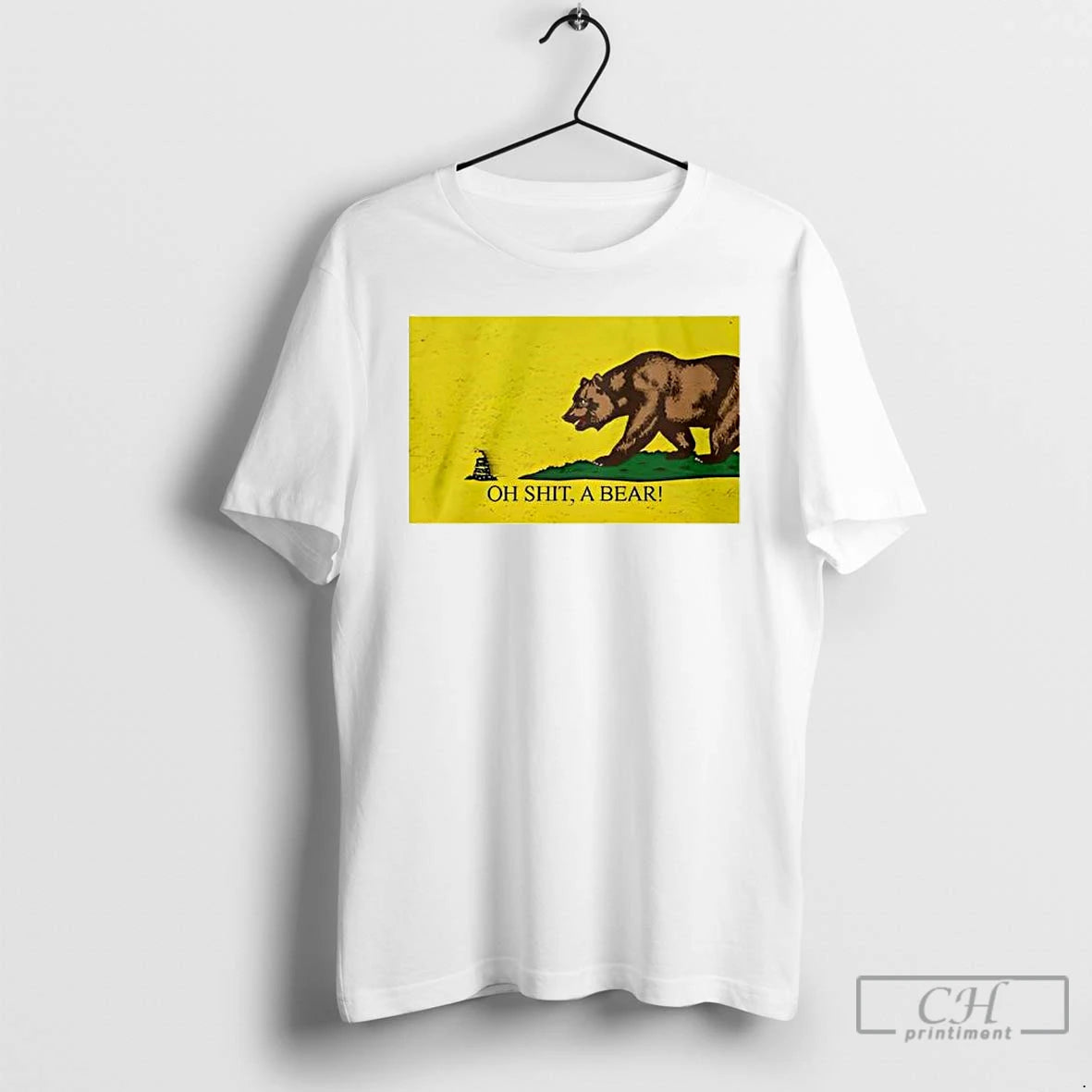 Classic California State Vs Snake Garden Flag Oh Shit A Bear T Shirts Hoodie, Sweatshirt | InkNestWear.com