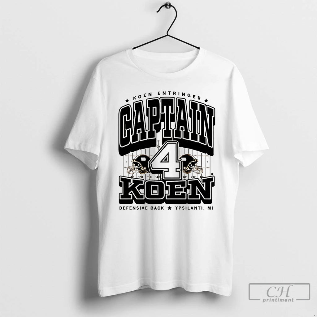 Classic Captain Koen Entringer Defensive Back Iowa Hawkeyes T Shirts Hoodie, Sweatshirt | InkNestWear.com