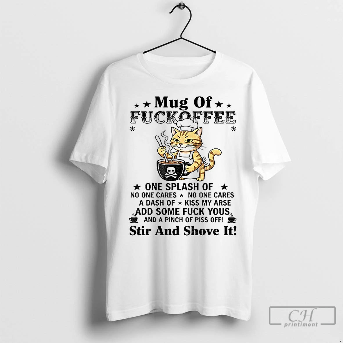 Classic Cat Fuckoffee One Splash No One Cares No One Cares Dash T-Shirts, Hoodie, Sweatshirt