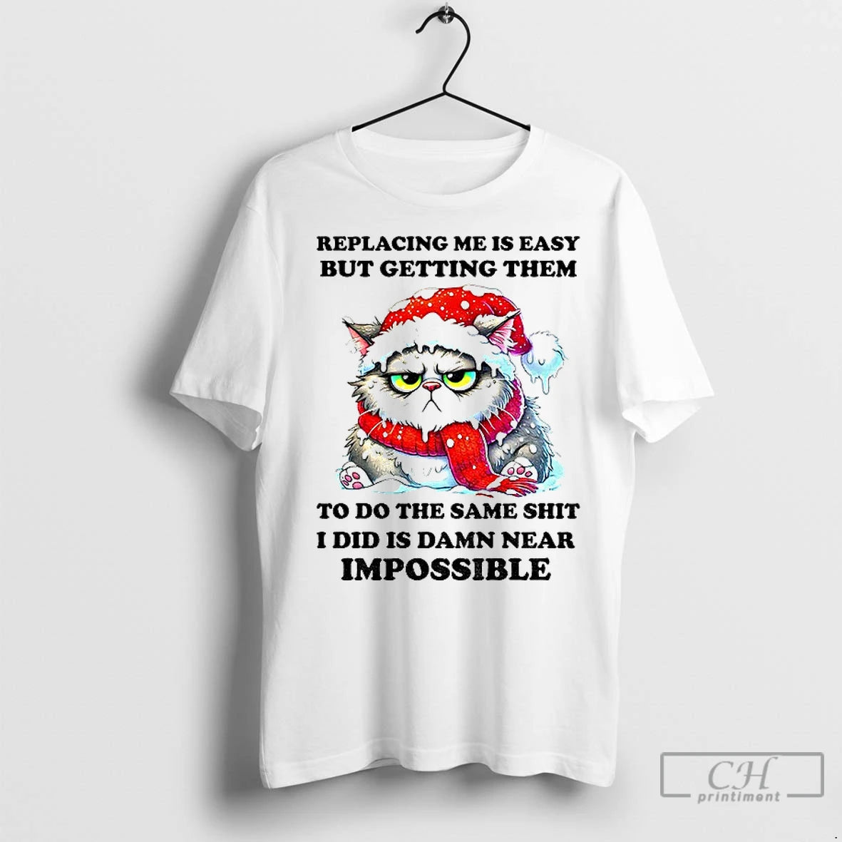 Classic Cat Replacing Me Is Easy But Getting Them Do Same Shit T-Shirts, Hoodie, Sweatshirt