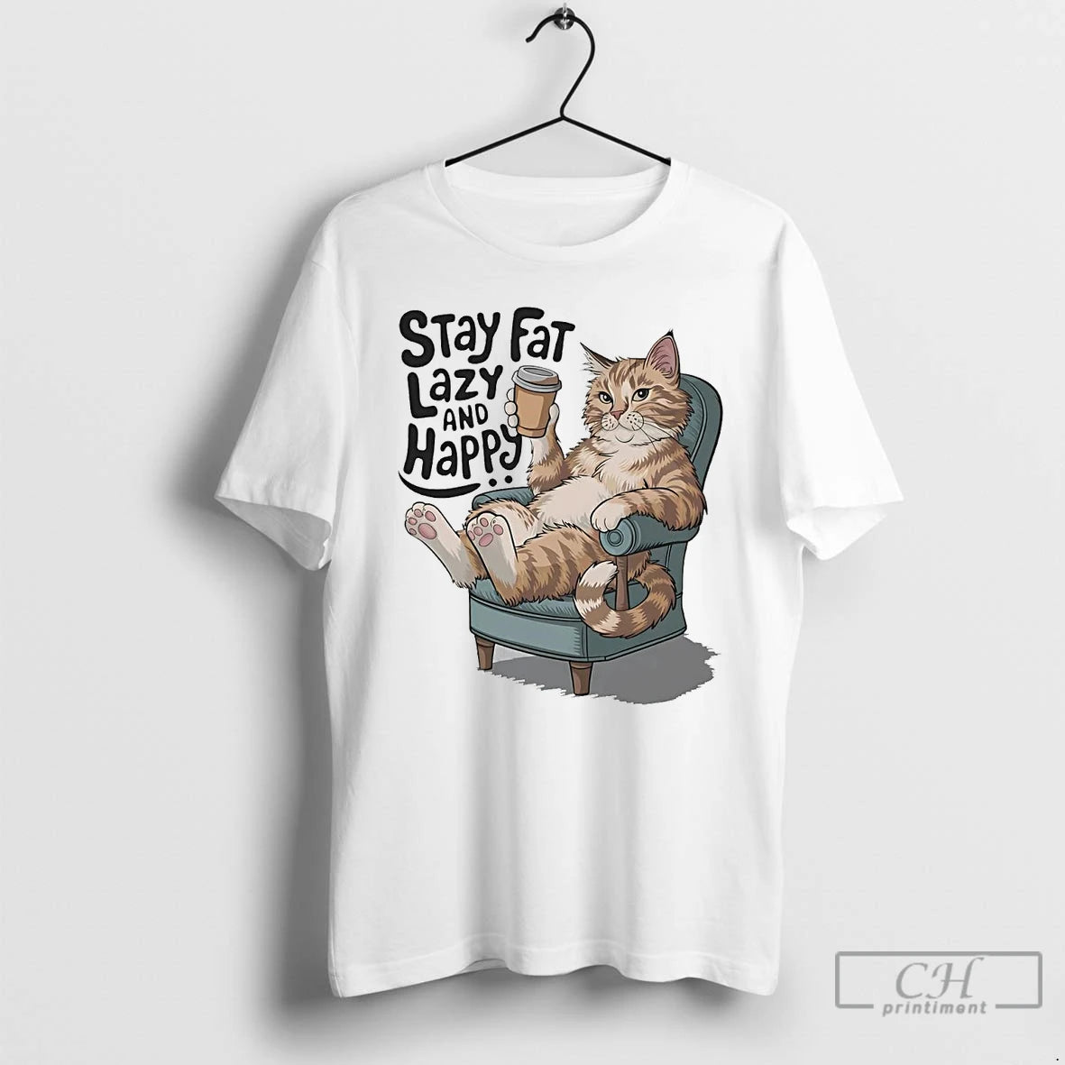 Classic Cat Stay Fat Lazy And Happy T Shirts Hoodie, Sweatshirt | InkNestWear.com