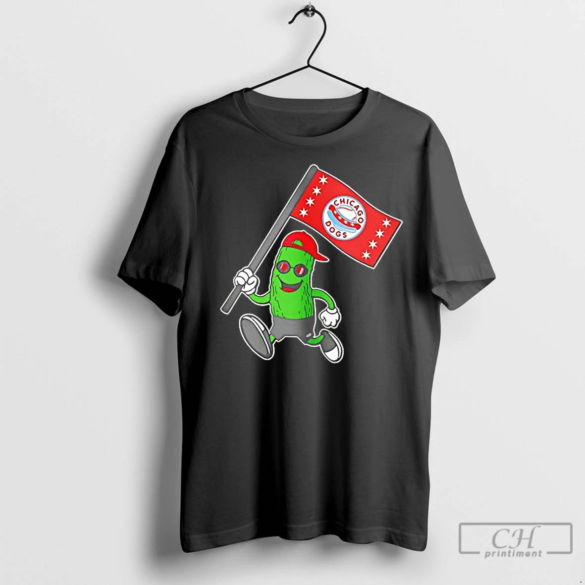 Classic Chicago Dogs Pickle Waving Flag T-Shirts, Hoodie, Sweatshirt | InkNestWear.com