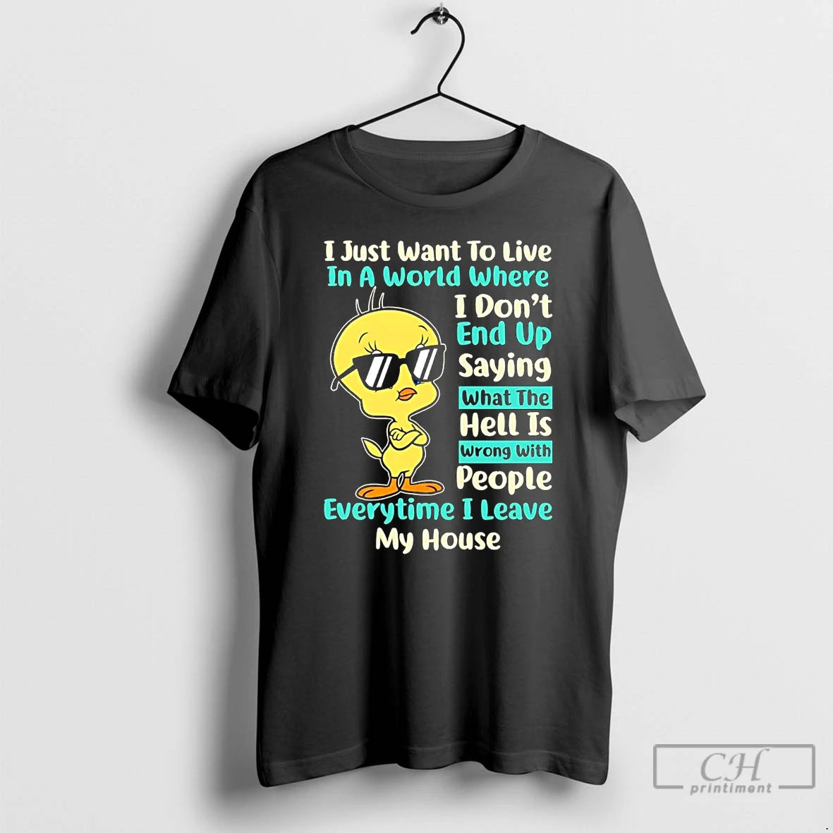 Classic Chick I Just Want To Live In A World Where I Dont End Up T-Shirts, Hoodie, Sweatshirt | InkNestWear.com