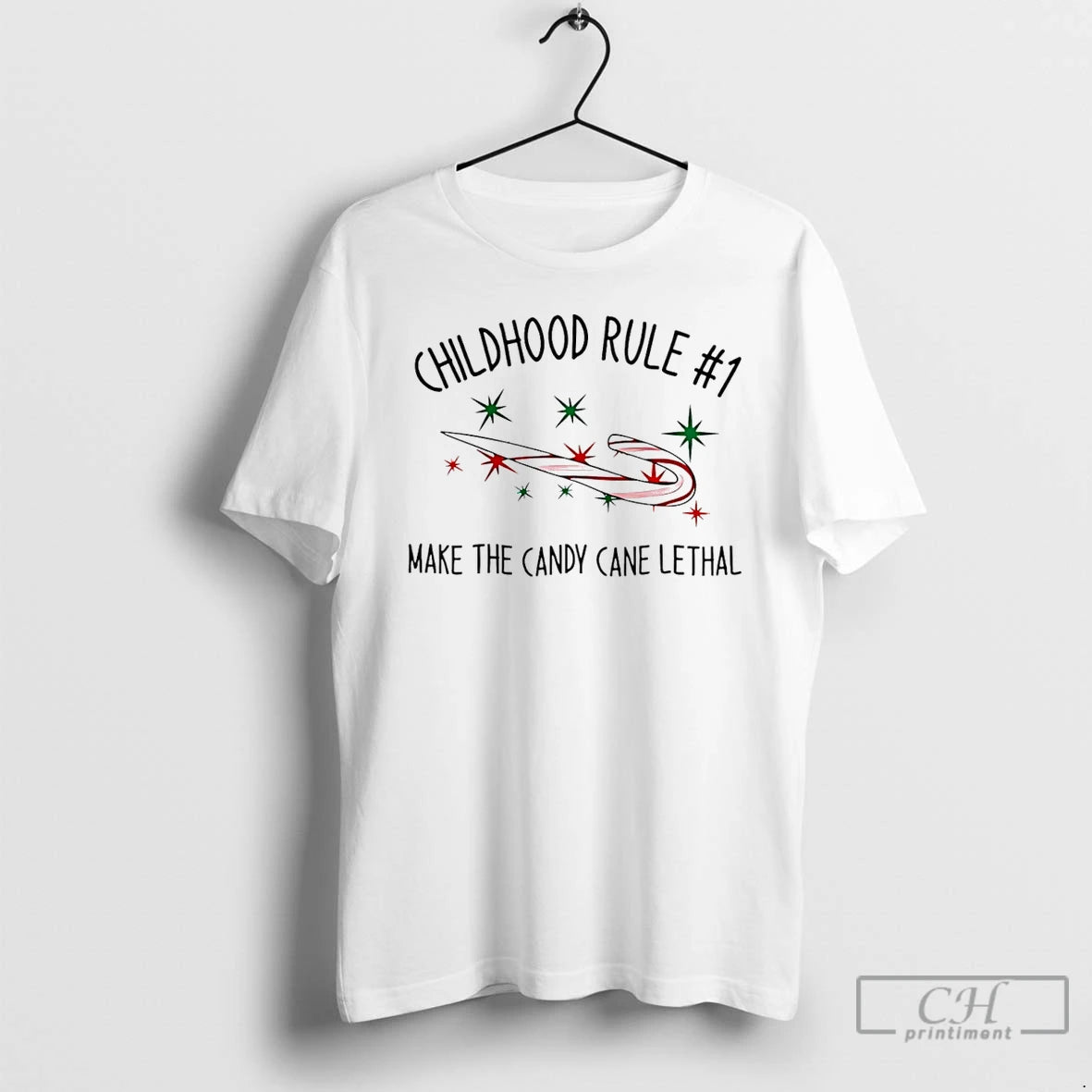 Classic Childhood Rule No 1 Make The Candy Cane Lethal T-Shirts, Hoodie, Sweatshirt | InkNestWear.com