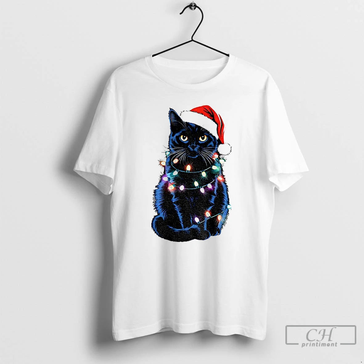 Classic Christmas Black Cat Holiday Lights T-Shirts, Hoodie, Sweatshirt | InkNestWear.com