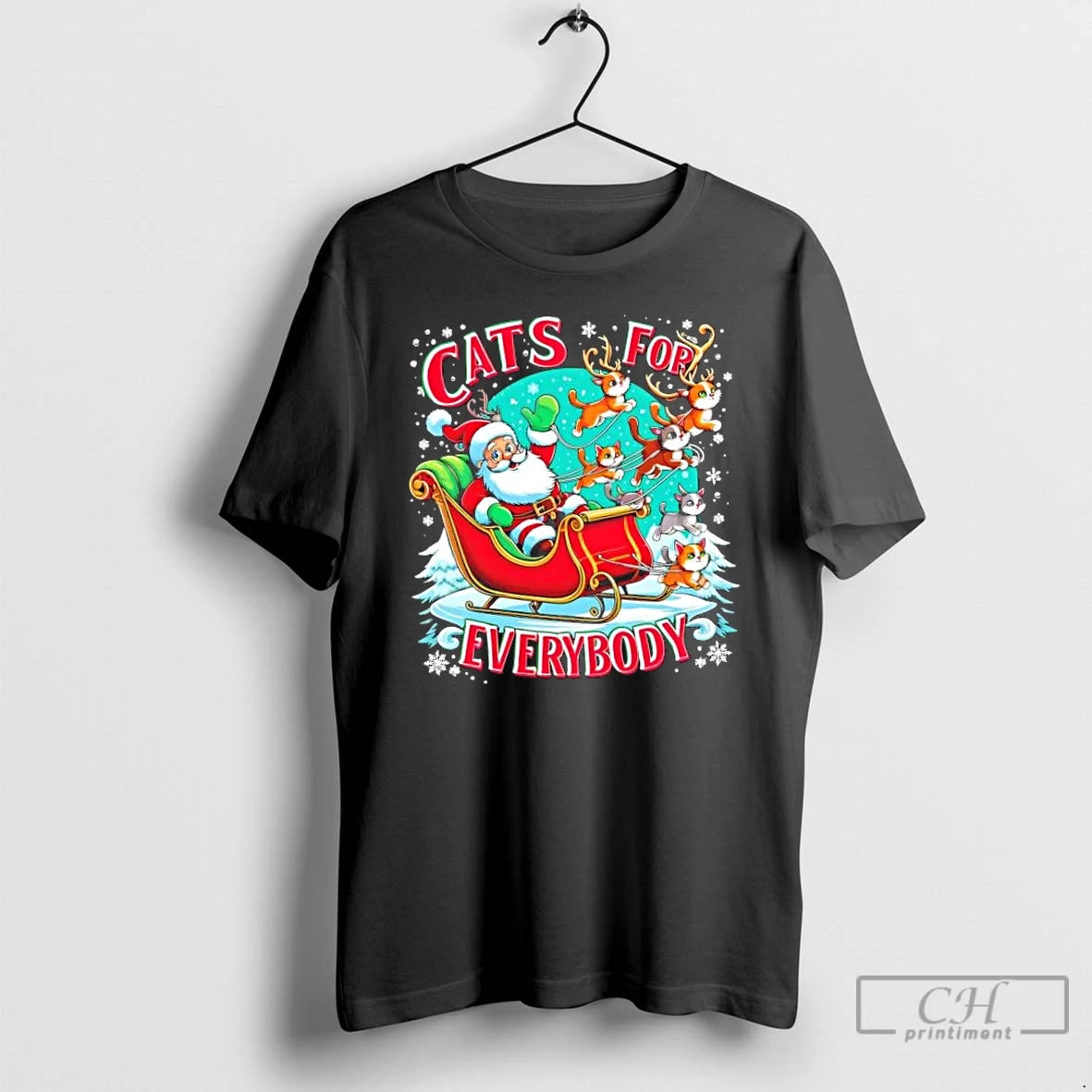 Classic Christmas Cats For Everybody Funny Santa T Shirts Hoodie, Sweatshirt | InkNestWear.com