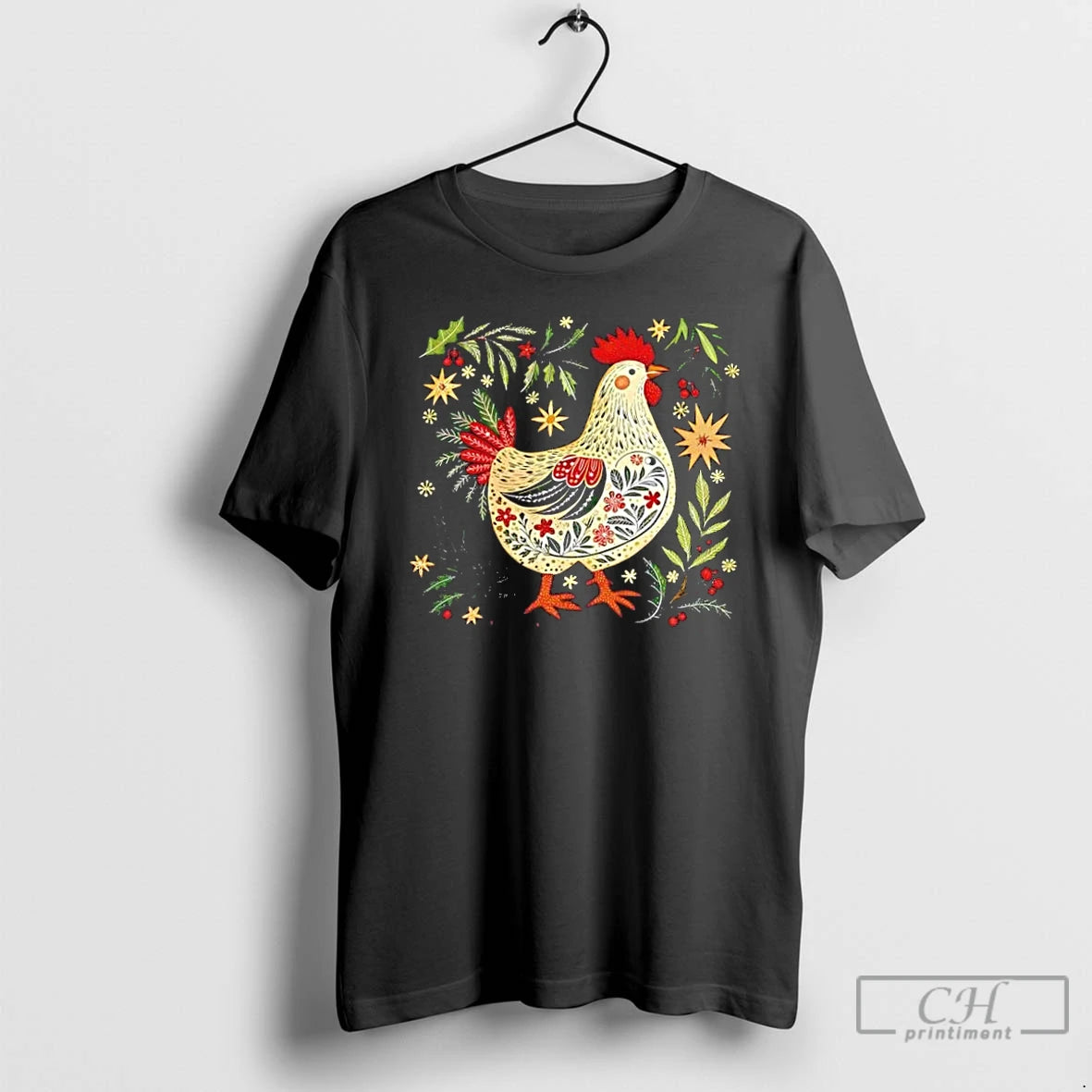 Classic Christmas Chicken Western Floral T Shirts Hoodie, Sweatshirt | InkNestWear.com