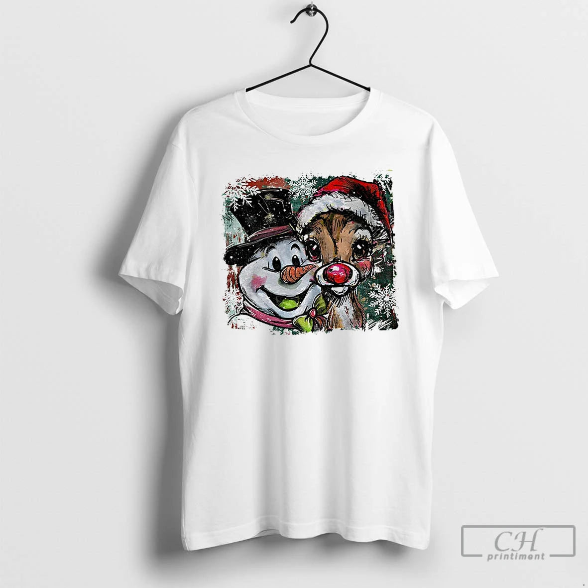 Classic Christmas Snowman And Reindeer T-Shirts, Hoodie, Sweatshirt | InkNestWear.com